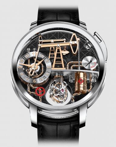 Review Jacob & Co OIL PUMP WHITE GOLD OI100.30.AA.AA.A Replica watch